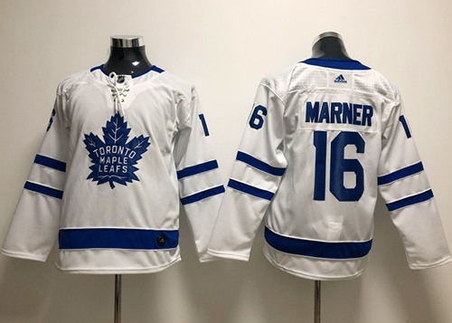 Adidas Toronto Maple Leafs 16 Mitchell Marner White Road Authentic Stitched Youth NHL Jersey